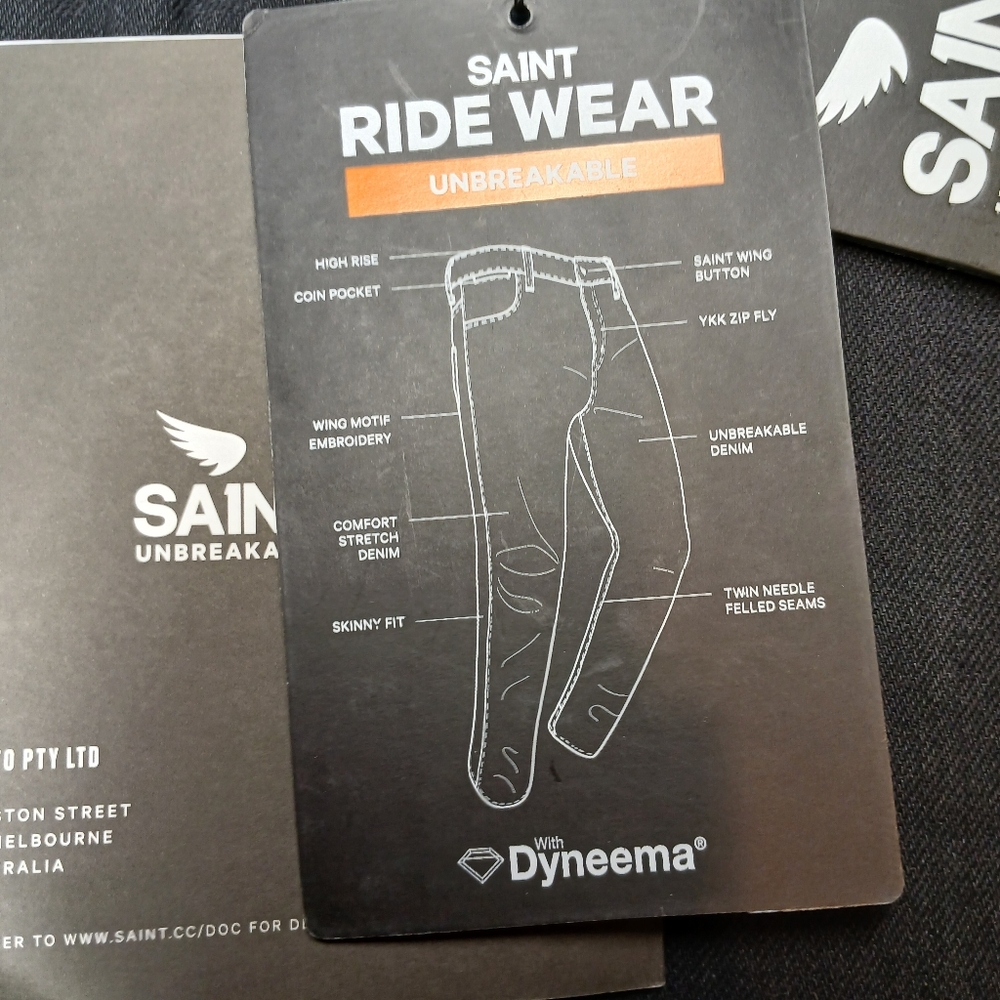 🏍SA1NT Motorcycle Jeans Unbreakable Women’s Size US 6 / AU 10 /EU38 - Picture 7 of 15